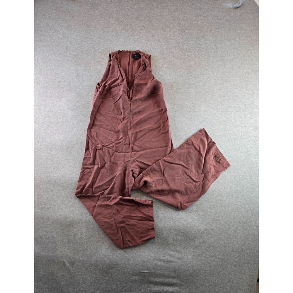 Hatch Maternity‎ Jumper Womens 0 Mauve Linen Blend Wide Leg Sleeveless BOHO